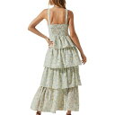 AXg[ fB[X s[X gbvX Women's Midsummer Tiered Maxi Dress Lt Mint Multi Floral