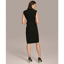 ダナキャラン レディース ワンピース トップス Women 039 s Tie-Front Sleeveless Blazer Dress Black