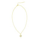AhjA fB[X lbNXE`[J[Ey_ggbv ANZT[ 14K Gold-Plated White Mother-of-Pearl Initial Floral Necklace White- A