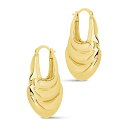 X^[OtH[Go[ fB[X sAXCO ANZT[ Silver-Tone or Gold-Tone Chunky Manon Hoops Gold