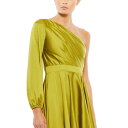 }bN_K fB[X s[X gbvX Women's Ieena High Low One Shoulder Flowy Gown Chartreuse