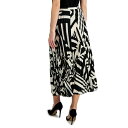 ANC fB[X XJ[g {gX Women's Geometric-Print Pleated Midi Skirt Anne Black/Anne White