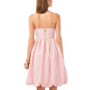 XeCg fB[X s[X gbvX Women's Gingham Bubble Hem Dress Rose Linen