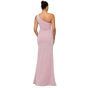 ベッツィ アンド アダム レディース ワンピース トップス Women's Flower-Embellished One-Shoulder Gown Rose