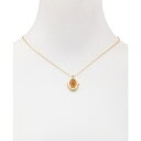 ゲス レディース ネックレス・チョーカー・ペンダントトップ アクセサリー Gold-Tone Removable Stone Oval Locket Pendant Necklace, 18