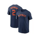 ナイキ レディース Tシャツ トップス Men 039 s Alex Bregman Navy Houston Astros 2023 Gold Collection Name and Number T-shirt Navy