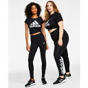 アディダス レディース レギンス ボトムス Women's Linear-Logo Full Length Leggings, XS-4X Black