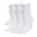 アディダス レディース 靴下 アンダーウェア Women's 6-Pk. Athletic Cushioned Crew Socks White/clear Sky Blue/bliss Lilac Purple(4)