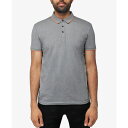 エックスレイ メンズ ポロシャツ トップス Men's Basic Comfort Tipped Polo Shirt Heather Charcoal, Vermillion