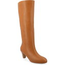 ジャーニーコレクション レディース ブーツ シューズ Women's Jovey Kitten Heel Tall Boots Cognac
