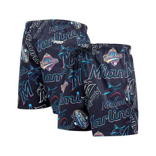 プロスタンダード メンズ カジュアルパンツ ボトムス Men's Black Miami Marlins Toss Logo Woven Shorts Black プロスタンダード メンズ カジュアルパンツ ボトムス Men's Black Miami Marlins Toss Logo Woven Shorts Black
