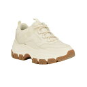 ゲス レディース スニーカー シューズ Women's Bisun Lugged Rubber Sole Lace Up Platform Sneakers Chic Cream