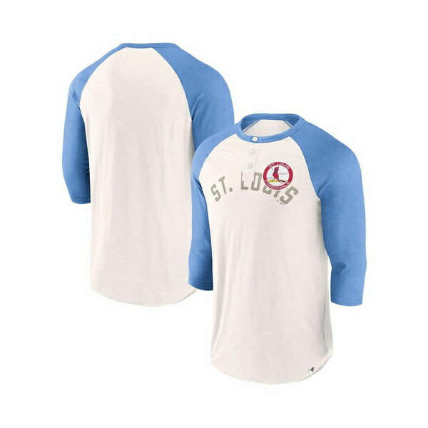 ファナティクス メンズ シャツ トップス Men's White, Light Blue St. Louis Cardinals Backdoor Slide..