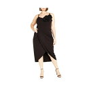 シティーシック レディース ワンピース トップス Women's Fleur Floral Accent Tulip Dress Black