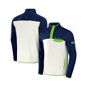 ファナティクス メンズ ジャケット&ブルゾン アウター Men's NFL x Darius Rucker Collection by Navy, Cream Seattle Seahawks Micro Fleece Quarter-Snap Jacket Navy, Cream