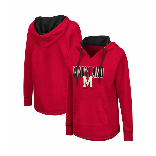 コロシアム レディース パーカー・スウェットシャツ アウター Women's Red Maryland Terrapins Tunic Pullover Hoodie Red