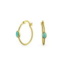 ブリング レディース ピアス&イヤリング アクセサリー Twisted Cable Rope Thin Hoop Earrings Stabilized Tur...