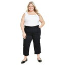 スタイルアンドコー レディース カジュアルパンツ ボトムス Plus Cargo Capri Pants, Created for Macy's Deep Black