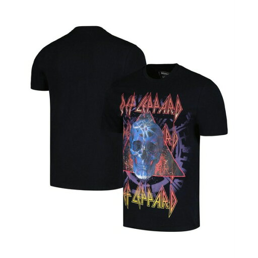 リーズン レディース Tシャツ トップス Men's and Women's Black Def Leppard Skull T-shirt Black リーズン レディース Tシャツ トップス Men's and Women's Black Def Leppard Skull T-shirt Black