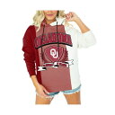 ゲームデイ レディース パーカー・スウェットシャツ アウター Women's Crimson Oklahoma Sooners Hall of Fame Colorblock Pullover Hoodie Crimson(4)