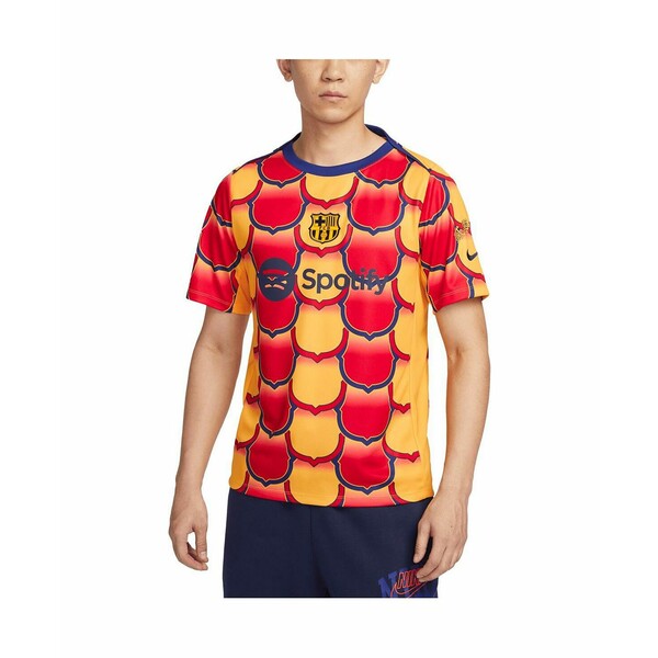 ナイキ メンズ シャツ トップス Men's Gold Barcelona 2023/24 Academy Pro Pre-Match Top Gold