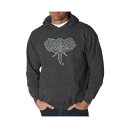 エルエーポップアート メンズ パーカー・スウェットシャツ アウター Men's Word Art Hoodie - Elephant Tusks Dark Gr...