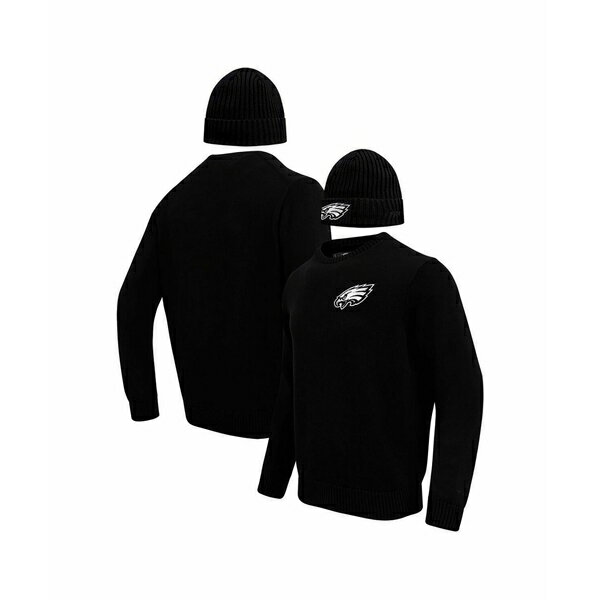 ץ  ˥å&  Men's Black Philadelphia Eagles Crewneck Pu...