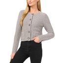 セセ レディース ニット&セーター アウター Women's Button-Front Textured Cardigan Sweater Storm Grey