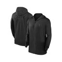 ナイキ メンズ ジャケット&ブルゾン アウター Men's Black Chicago White Sox Authentic Collection Travel Performance Full-Zip Hoodie Black
