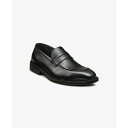 カールラガーフェルド メンズ スリッポン・ローファー シューズ Men's Saffiano Leather Penny Loafer Black