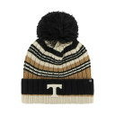 47ブランド レディース 帽子 アクセサリー Women's Khaki Tennessee Volunteers Barista Cuffed Knit Hat with Pom Khaki(4)