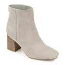 ジャーニーコレクション レディース ブーツ シューズ Women's Audrina Stacked Heel Dress Booties Gray