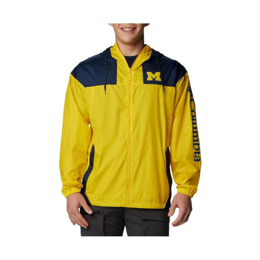 コロンビア メンズ ジャケット&ブルゾン アウター Men's Maize Michigan Wolverines Flash Challenger Omni-Shade Full-Zip Windbreaker Hoodie Jacket Maize コロンビア メンズ ジャケット&ブルゾン アウター Men's Maize Michigan Wolverines Flash Challenger Omni-Shade Full-Zip Windbreaker Hoodie Jacket Maize