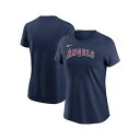 ナイキ レディース Tシャツ トップス Women's Navy Los Angeles Angels Wordmark T-Shirt Navy