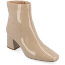 ジャーニーコレクション レディース ブーツ シューズ Women's Haylinn Block Heel Dress Booties Taupe Patent