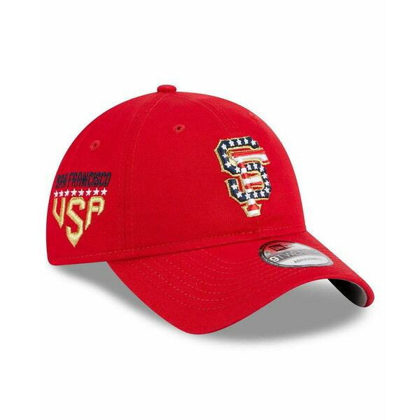 ニューエラ レディース 帽子 アクセサリー Women's Red San Francisco Giants 2023 Fourth of July 9TWENTY Adjustable Hat Red