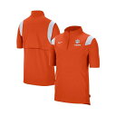ナイキ メンズ パーカー・スウェットシャツ アウター Men's Orange Clemson Tigers Coach Short Sleeve Quarter-Zip Jacket Orange