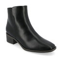 ジャーニーコレクション レディース ブーツ シューズ Women's Cappri Block Heel Square Toe Ankle Booties Bl...