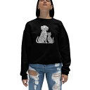 エルエーポップアート レディース パーカー・スウェットシャツ アウター Women's Crewneck Word Art Dogs and Cats Swea...