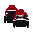 ミッチェル&ネス メンズ パーカー・スウェットシャツ アウター Men's Black, Red Philadelphia 76ers Head Coach Pullover Hoodie Black, Red