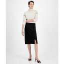 ティー・タハリ レディース スカート ボトムス Women's Faux-Suede Slim-Fit Slit-Front Skirt Black(4)