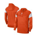 ナイキ メンズ パーカー・スウェットシャツ アウター Men's Orange Clemson Tigers Sideline Jersey Pullover ...