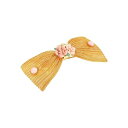 2028 レディース ヘアアクセサリー アクセサリー Women's Gold-Tone Porcelain Flower Mesh Bow Hair Barr...