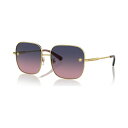 ヴェルサーチ レディース サングラス&アイウェア アクセサリー Women's Sunglasses, VE2246D59-Y 59 Gold-Tone
