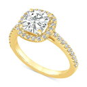 バッジェリーミシュカ レディース リング アクセサリー Certified Lab Grown Diamond Halo Engagement Ring (2-...