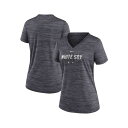 ナイキ レディース Tシャツ トップス Women's Black Chicago White Sox Authentic Collection Velocity Practice Performance V-Neck T-shirt Black