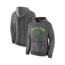 ファナティクス メンズ パーカー・スウェットシャツ アウター Men's Gray Minnesota North Stars Heritage Broken Ice Washed Raglan Pullover Hoodie Gray