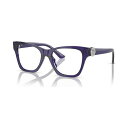 ヴェルサーチ レディース サングラス&アイウェア アクセサリー Women's Eyeglasses, VE3341U 50 Transparent Purple