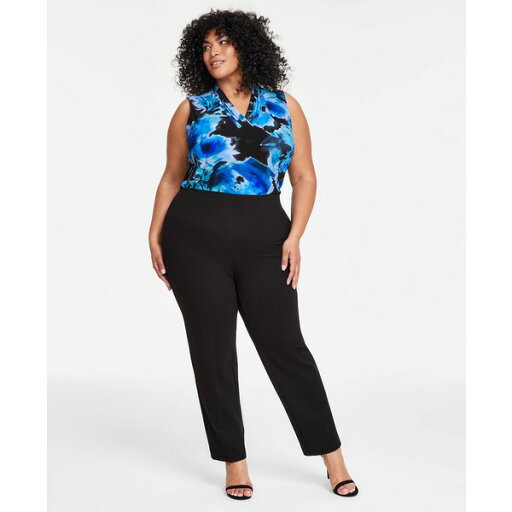 アンクライン レディース カジュアルパンツ ボトムス Plus Size Hollywood Slim-Fit Ankle Pants Anne Black アンクライン レディース カジュアルパンツ ボトムス Plus Size Hollywood Slim-Fit Ankle Pants Anne Black