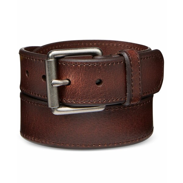 リーバイス メンズ ベルト アクセサリー Men's Beveled-Edge Leather Belt Brown
